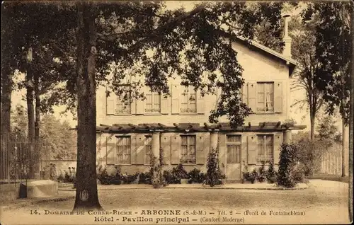 Ak Arbonne Seine et Marne, Domaine de Corne Riche, Hôtel, Pavillon principal