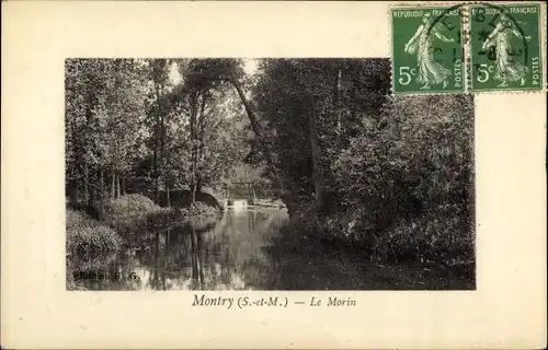 Passepartout Ak Montry Seine et Marne, Le Morin, ruisseau