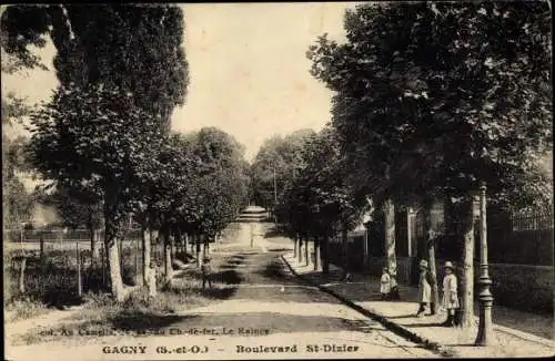 Ak Gagny Seine Saint Denis, Boulevard Saint Dizier