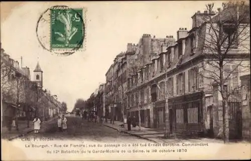 Ak Le Bourget Seine Saint Denis, Rue de Flandre