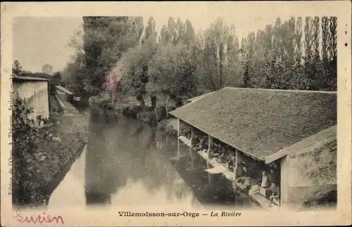 Ak Villemoisson sur Orge Essonne, La Rivière