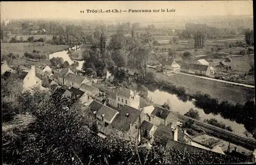 Ak Troo Loir et Cher, Panorama sur le Loir