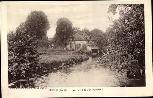 Ak Brionne Eure, La Risle aux Martinières