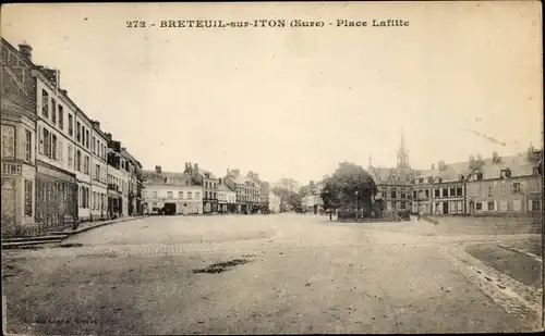 Ak Breteuil Eure, Place Lafitte