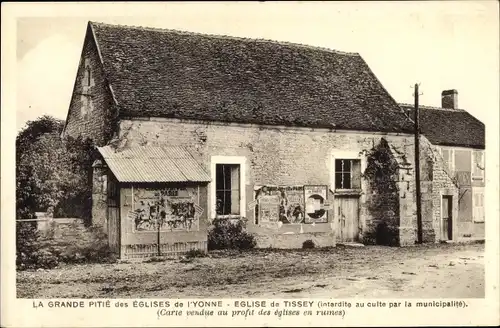 Ak Tissey Yonne, Église de Tissey