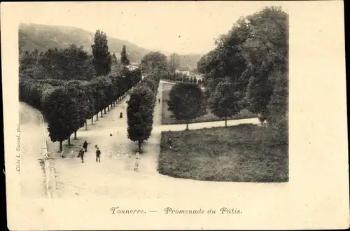 Ak Tonnerre Yonne, Promenade du Pátis