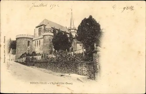 Ak Toucy Yonne, L´Église