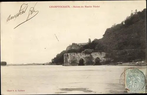 Ak Champtoceaux Maine-et-Loire, Ruines du Moulin