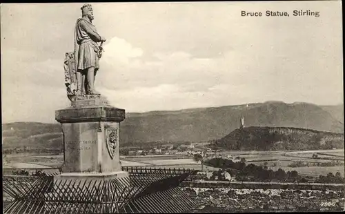 Ak Stirling Schottland, Bruce Statue