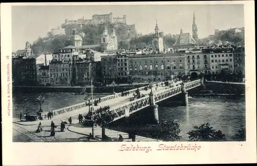 Ak Salzburg in Österreich, Staatsbrücke