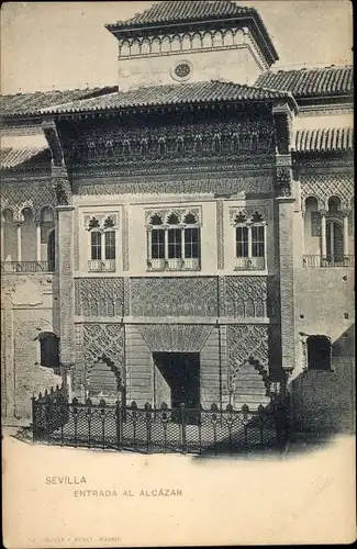 Ak Sevilla Andalusien Spanien, Entrada al Alcazar