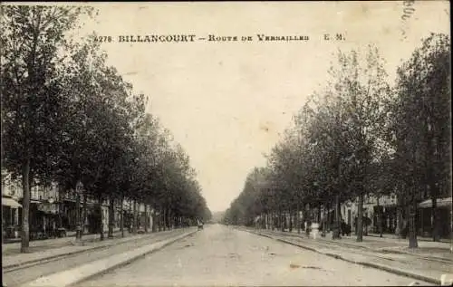 Ak Billancourt Hauts de Seine, Route de Versailles
