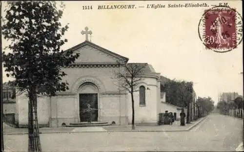 Ak Billancourt Hauts de Seine, Église Sainte Élisabeth