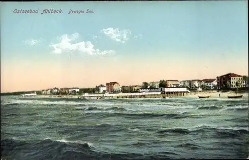 Ak Ostseebad Ahlbeck Heringsdorf auf Usedom, Bewegte See