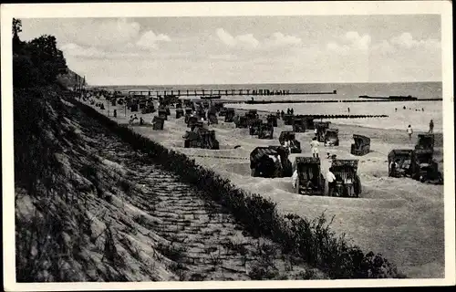 Ak Ostseebad Kölpinsee auf Usedom, Strandpartie