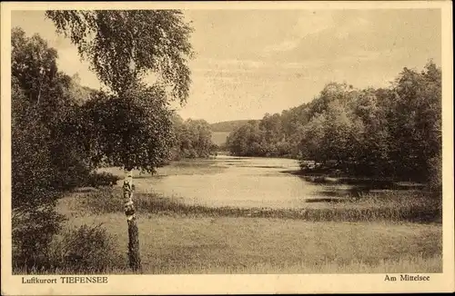 Ak Tiefensee Werneuchen in Brandenburg, Am Mittelsee