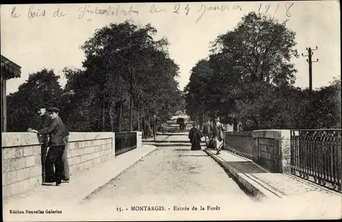 Ak Montargis Loiret, Entrée de la Forêt