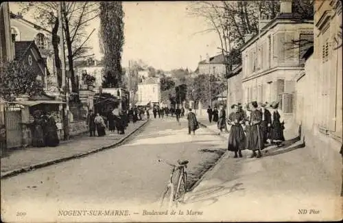 Ak Nogent sur Marne Val de Marne, Boulevard de la Marne