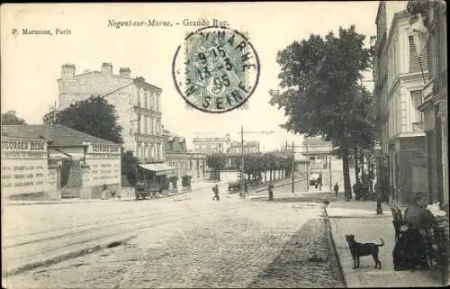 Ak Nogent sur Marne Val de Marne, Grande Rue
