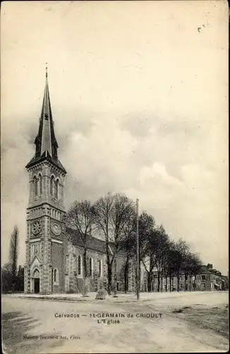 Ak Saint-Germain-du-Crioult Calvados, L'Eglise