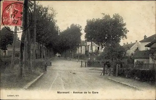 Ak Mormant Seine et Marne, Avenue de la Gare