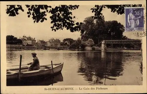 Ak Saint Ouen l´Aumone Val-d´Oise, Le Coin des Pêcheurs