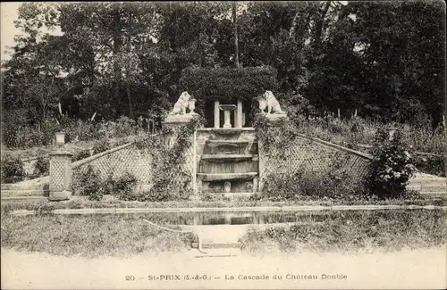 Ak Saint Prix Val-d’Oise, Cascade du Château Double