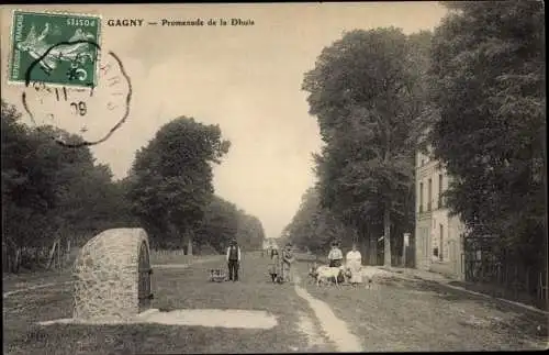 Ak Gagny Seine Saint Denis, Promenade de la Dhuis