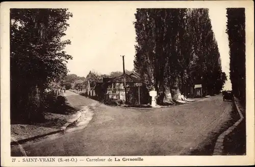 Ak Saint Vrain Essonne, Carrefour de la Grenouille