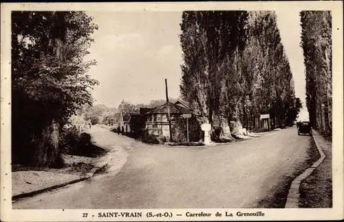 Ak Saint Vrain Essonne, Carrefour de la Grenouille