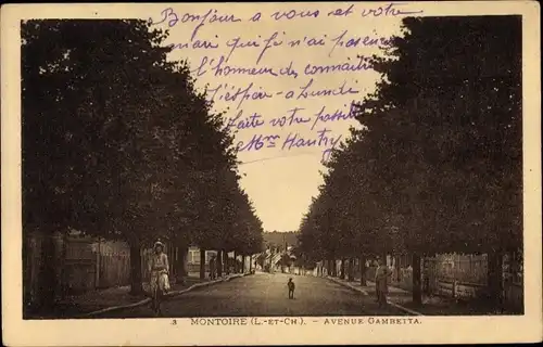 Ak Montoire Loir et Cher, Avenue Gambetta