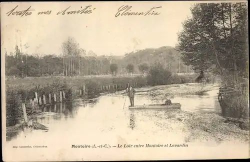 Ak Montoire Loir et Cher, Le Loir entre Montoire et Lavardin