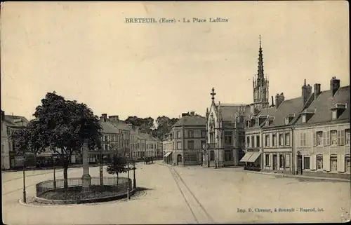 Ak Breteuil Eure, la Place Laffitte