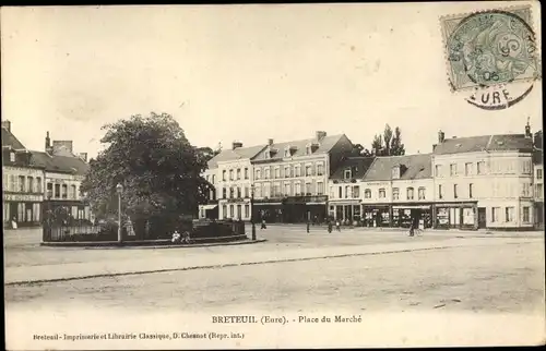 Ak Breteuil Eure, Place du Marché