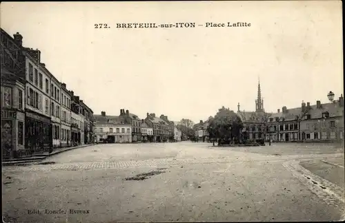 Ak Breteuil Eure, Place Lafitte