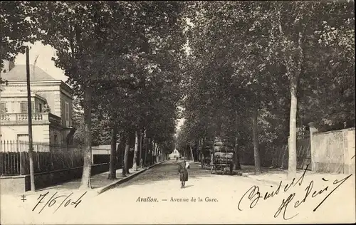 Ak Avallon Yonne, Avenue de la Gare