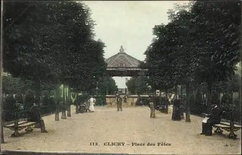 Ak Clichy Hauts de Seine, Place des Fêtes