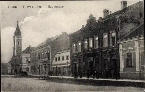 Ak Ruma Serbien, Glavna Ulica, Hauptgasse