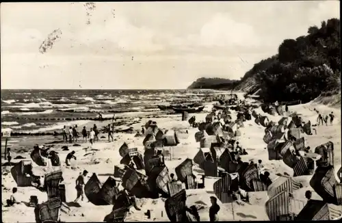 Ak Ostseebad Kölpinsee auf Usedom, Strandleben