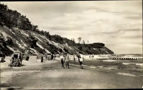 Ak Ostseebad Kölpinsee auf Usedom, Strandleben