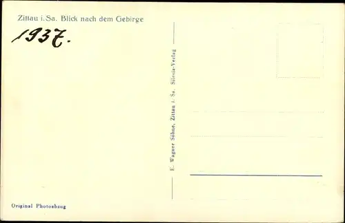 Ak Zittau in Sachsen, Teilansicht, Gebirge