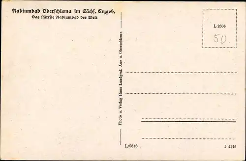 Ak Oberschlema Bad Schlema im Erzgebirge Sachsen, Teilansicht