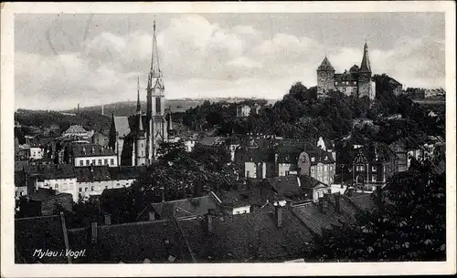 Ak Mylau Reichenbach im Vogtland, Stadtblick