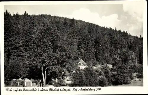 Ak Oberpöbel Dippoldiswalde im Osterzgebirge, Gaststätte und Fremdenhof Putzmühle, Bes. Karl Thömel