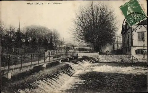 Ak Montargis Loiret, Le Déversoir