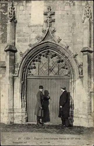 Ak Caen Calvados, Chapelle Saint Georges, Soldat francais