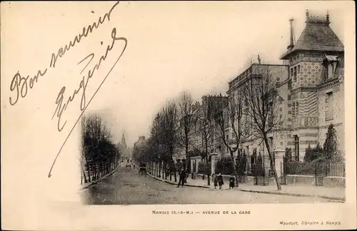 Ak Nangis Seine et Marne, Avenue de la Gare