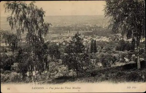 Ak Sannois Val d’Oise, Vue prise des Vieux Moulins