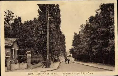 Ak Crosnes Essonne, Avenue du Maréchal Foch