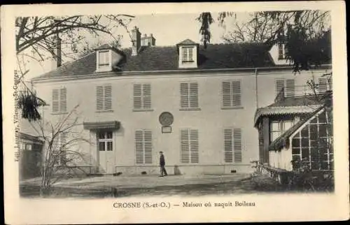 Ak Crosnes Essonne, Maison de Naissance de Boileau